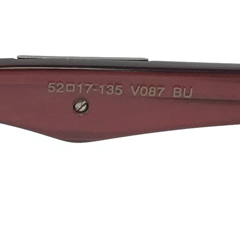 Vera Wang Eyeglasses Frames V087 BU Burgundy Red Square Horn Rim 52-17-135